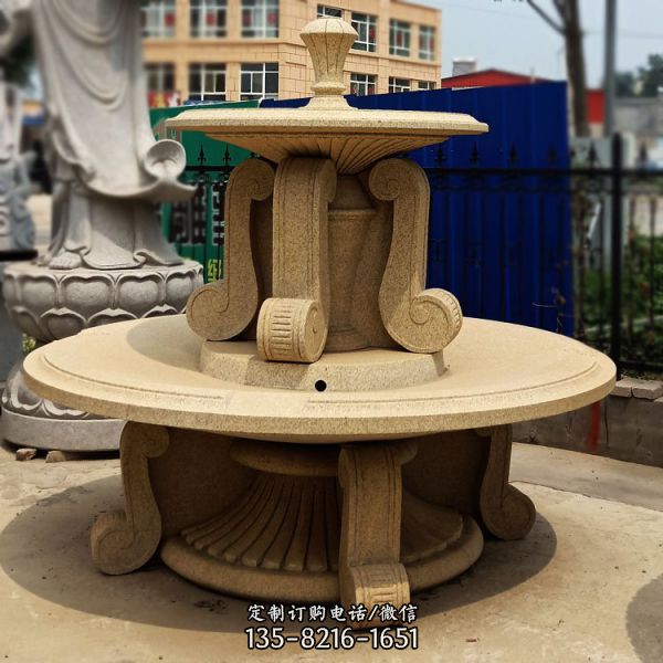 小區(qū)園林歐式別墅景觀酒店水缽流水噴泉雕塑（2）