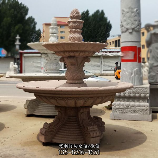 小區(qū)園林歐式別墅景觀酒店水缽流水噴泉雕塑（5）