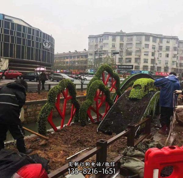 城市街道廣場擺放綠植裝飾造型景觀雕塑  （3）
