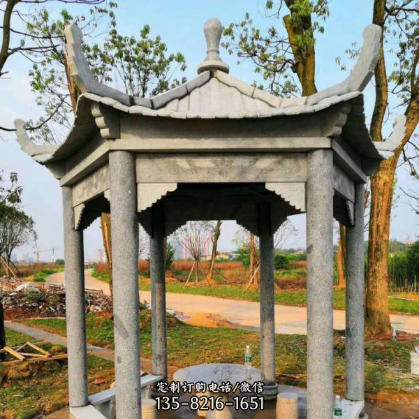 戶外公園六角涼亭園林擺件大型雕塑（4）