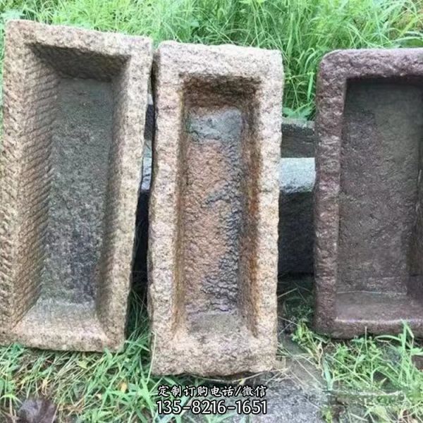 庭院老石槽 仿古組合簡約石水槽雕塑（2）
