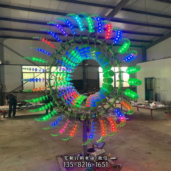 園林廣場別墅不銹鋼彩繪照明景觀擺件
