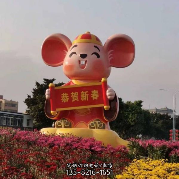 戶外玻璃鋼動物雕塑 卡通仿真彩繪大型擺件（5）