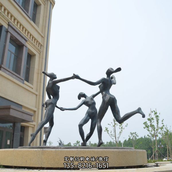 戶外人物景觀雕塑，商業街公園擺件，戶外鑄銅雕塑擺件（1）