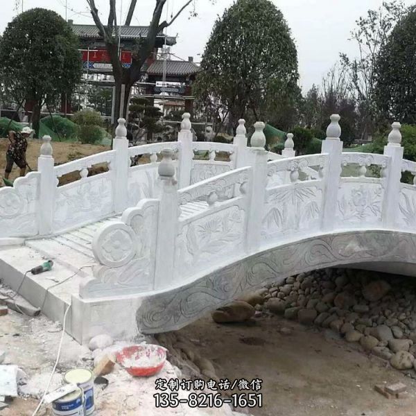 大理石石雕戶外公園石拱橋雕塑