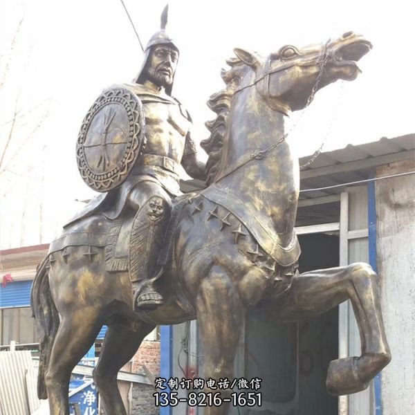 西方銅雕騎馬戰士雕塑（2）