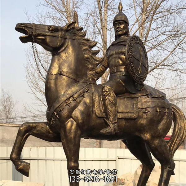西方銅雕騎馬戰士雕塑（4）