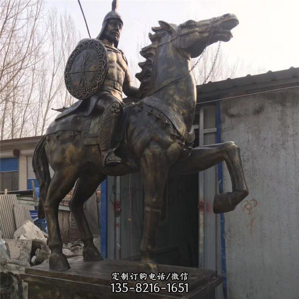 西方銅雕騎馬戰士雕塑（3）