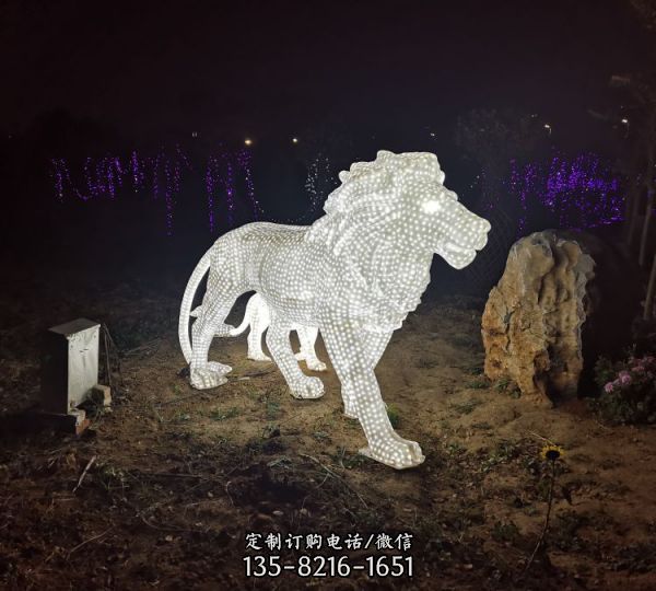 酒店廣場裝飾玻璃鋼發(fā)光動物景觀雕塑（5）
