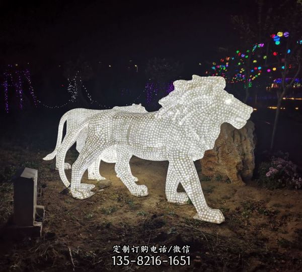 酒店廣場裝飾玻璃鋼發(fā)光動物景觀雕塑（4）