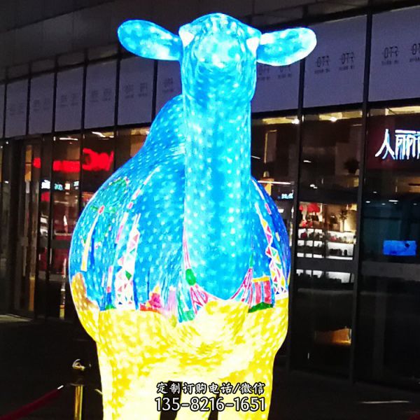 酒店廣場裝飾玻璃鋼發(fā)光動物景觀雕塑（3）