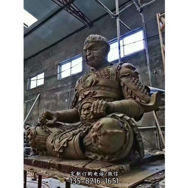 游樂園擺放鑄銅玻璃鋼孫悟空人物雕塑 （3）