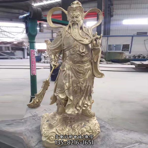 鎮宅招財鑄銅關公 關二爺雕塑
