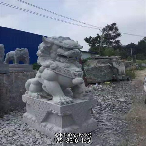 石雕門(mén)口招財(cái)大象 雕塑（3）
