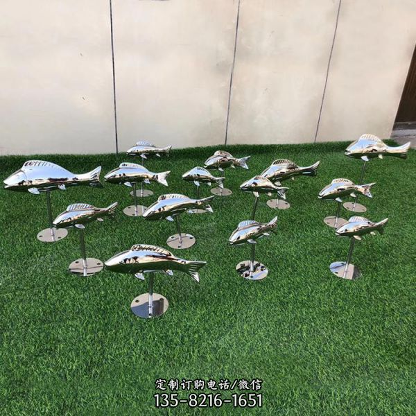  不銹鋼鏡面動物魚雕塑 （3）