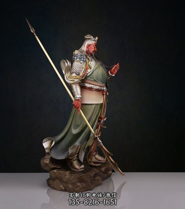 武財神關二爺神像玄關銅雕塑創意雕塑（3）