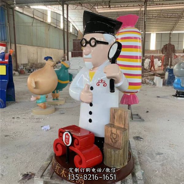 玻璃鋼卡通戶外景區彩繪創意動物景觀雕塑（1）
