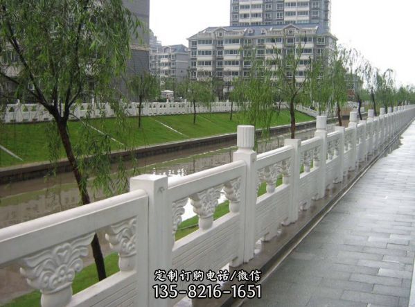 景區大理石石雕河邊欄桿欄板雕塑（5）