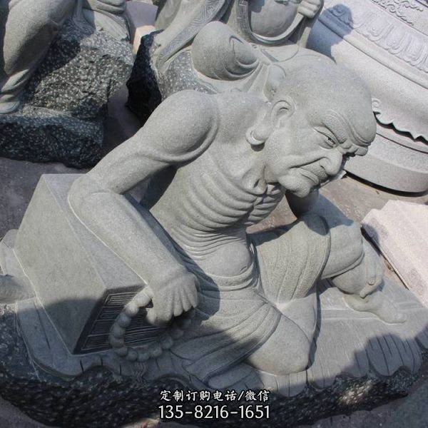 大理石石雕戶外園林景觀十八羅漢擺件