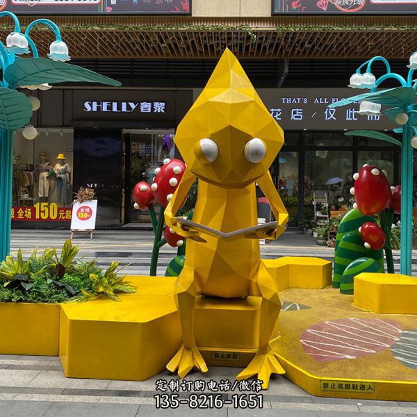 廣場(chǎng)商廈創(chuàng)意抽象幾何動(dòng)物雕塑（1）