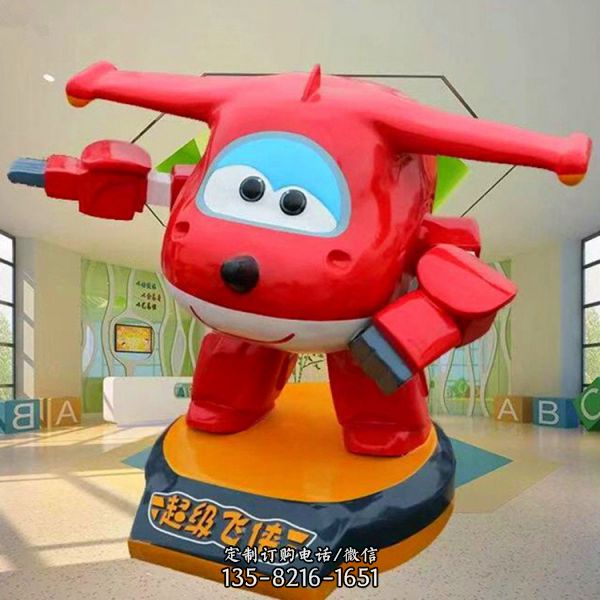 幼兒園玻璃鋼彩繪卡通人物雕塑擺件 （2）