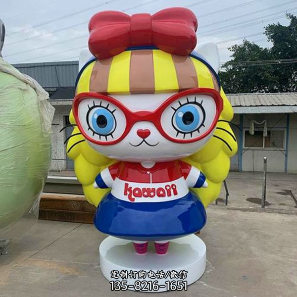 幼兒園玻璃鋼彩繪卡通人物雕塑擺件 （1）