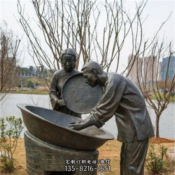 城市商業(yè)步行街?jǐn)[放茶文化主題民俗小品雕塑（3）