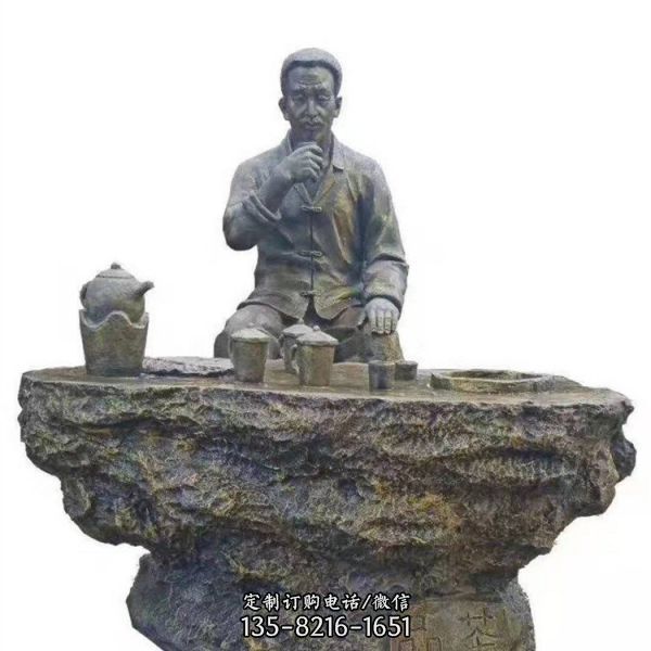 城市商業(yè)步行街?jǐn)[放茶文化主題民俗小品雕塑（4）