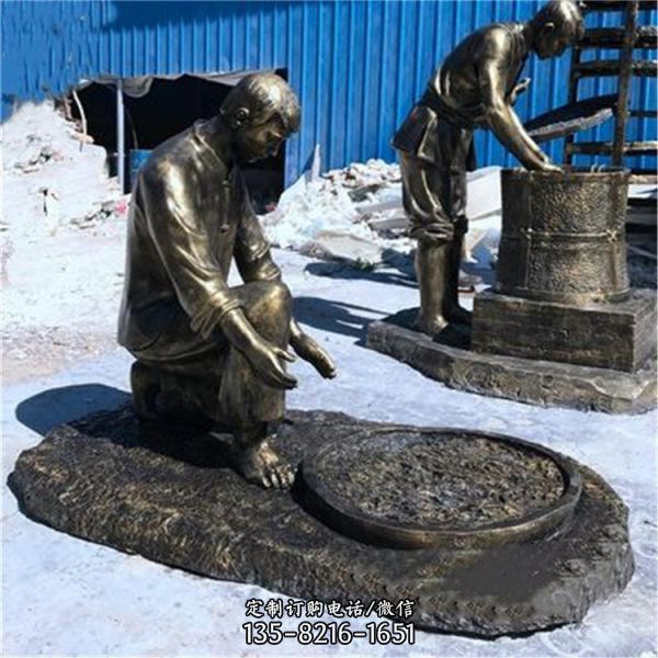 城市商業(yè)步行街?jǐn)[放茶文化主題民俗小品雕塑（5）