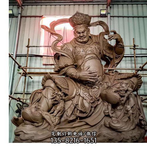 寺廟擺放十八羅漢人物銅像雕塑 （3）