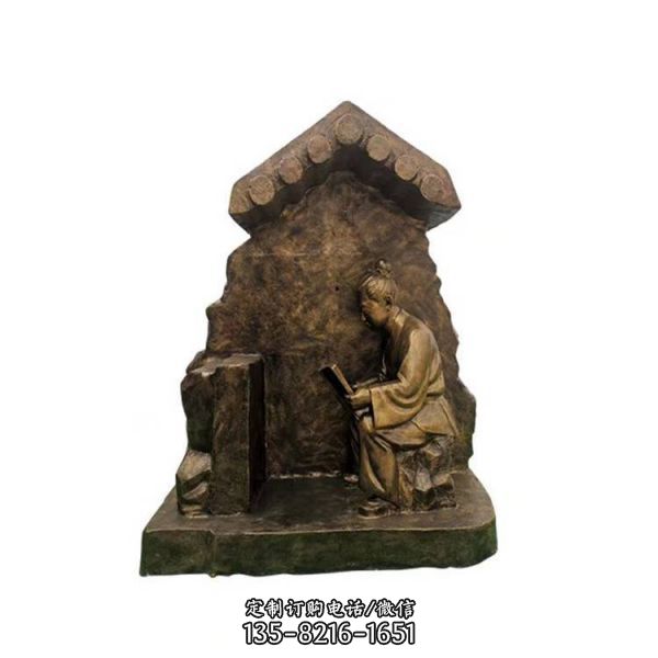 公園情景人物雕塑小品寓言故事玻璃鋼雕塑（1）