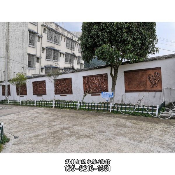 公園裝飾玻璃鋼仿銅文化浮雕壁畫藝術(shù)品（4）