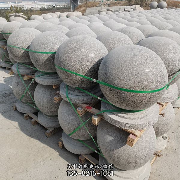 公園步行街花崗巖攔路圓球路障石墩（4）