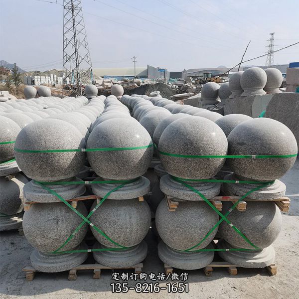 公園步行街花崗巖攔路圓球路障石墩（7）