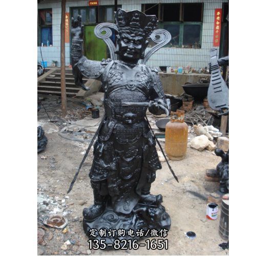 大型寺廟景觀玻璃鋼彩繪四大天王雕塑（1）