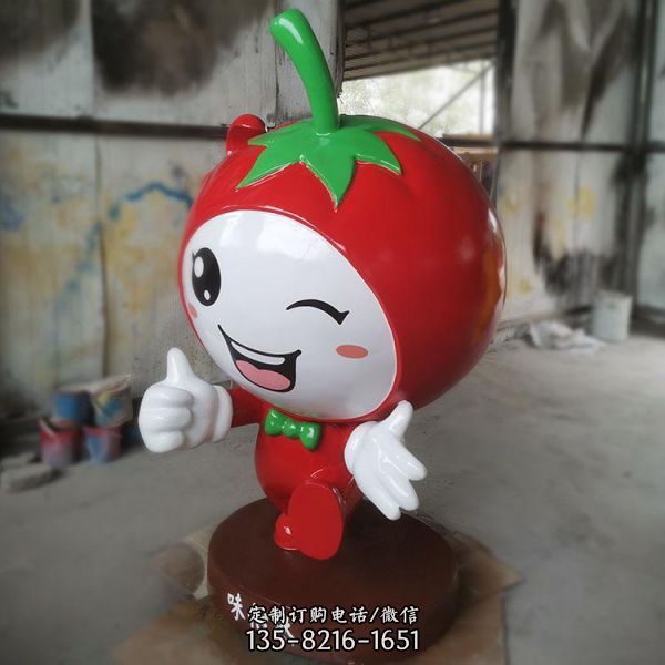 采摘園擺放玻璃鋼卡通蔬菜吉祥物公仔
