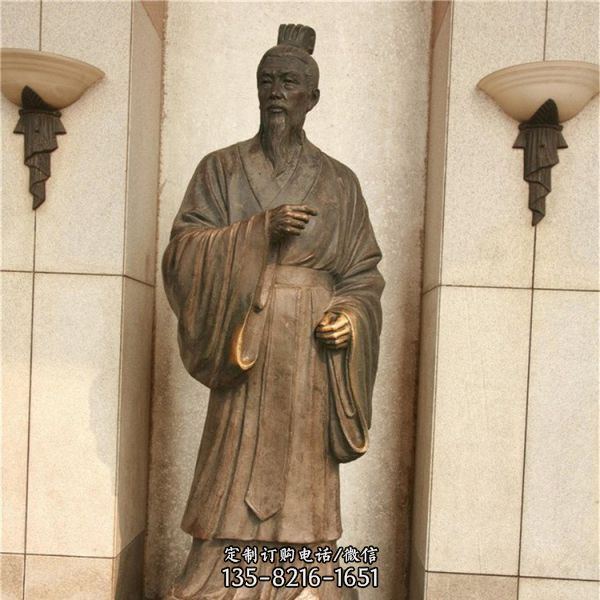   玻璃鋼仿銅景觀景區(qū)雕塑古代人物雕塑（6）