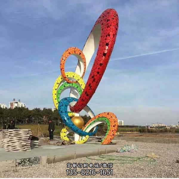 戶外廣場大型不銹鋼彩繪創(chuàng)意景觀擺件