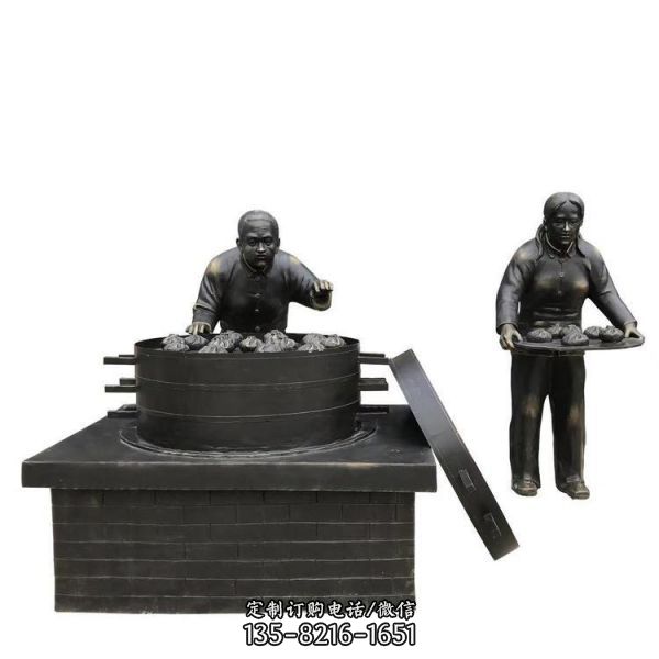 玻璃鋼仿銅城市街道情景小品主題雕塑（3）