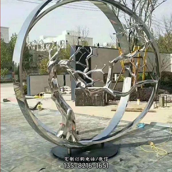 不銹鋼抽象戶外園林景觀擺件雕塑（2）