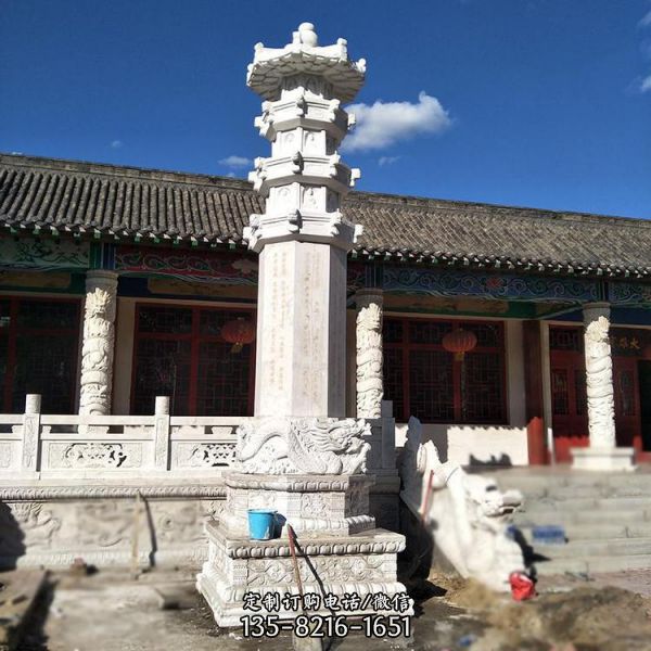 大理石經幢塔雕塑（4）