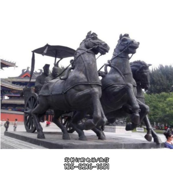 玻璃鋼仿銅戶外大型景觀飛馬雕塑（2）