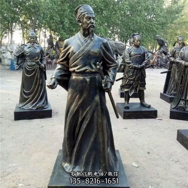 玻璃鋼人物雕塑，古時候的將軍塑像