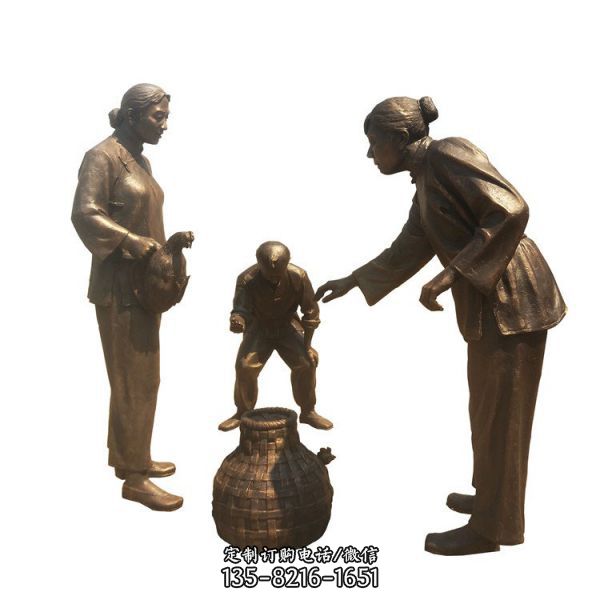民俗文化農(nóng)村景觀情景人物組合小品雕塑（2）