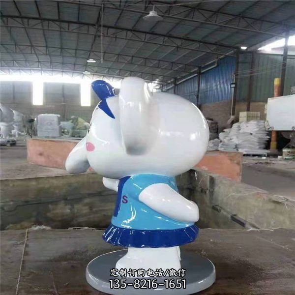 玻璃鋼樹脂定制游樂園美陳擺件卡通小象雕塑（5）
