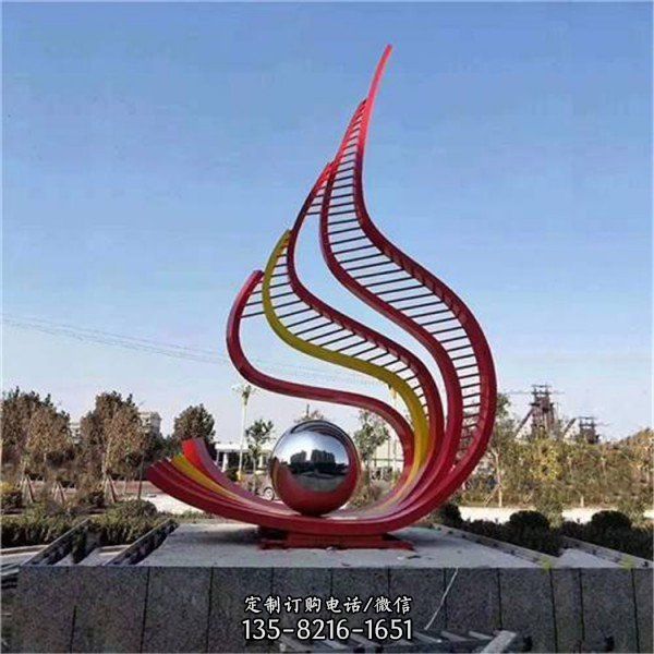 城市大型不銹鋼地標落地景觀雕塑（2）