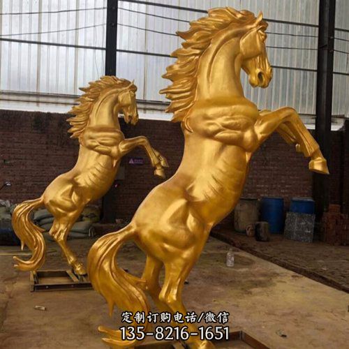 大型園林景觀銅馬雕塑別墅庭院銅雕動(dòng)物仿真（5）