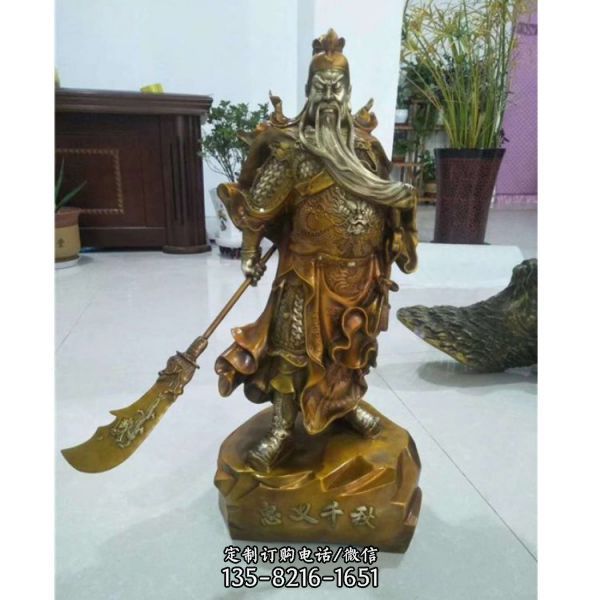 玻璃鋼家用玻璃鋼仿銅神佛關公雕塑（3）