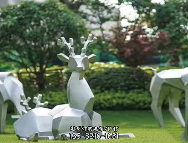 公園景區不銹鋼幾何鏤空大型戶外動物雕塑（1）