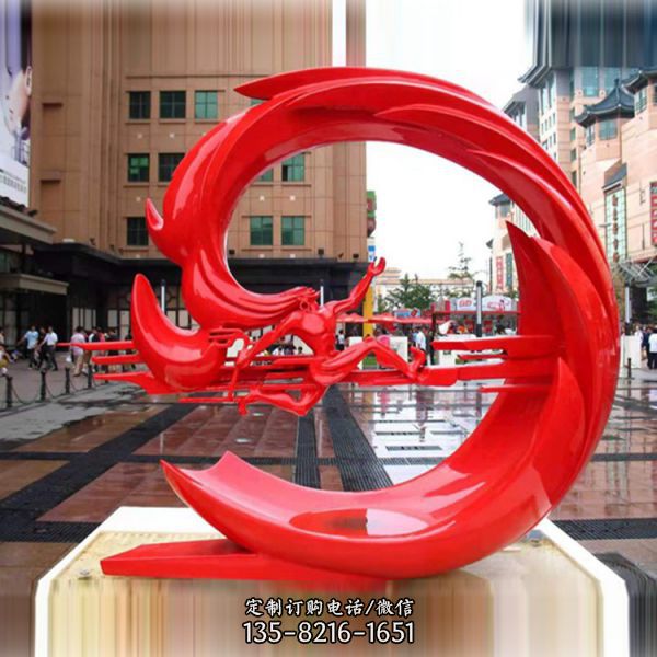 不銹鋼大型城市藝術(shù)標(biāo)志動(dòng)物雕塑 （4）
